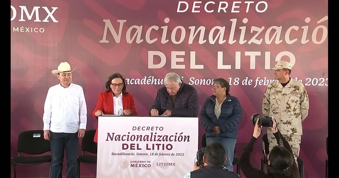 México nacionaliza el litio por decreto presidencial
