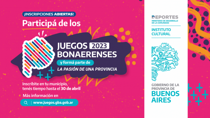 JUEGOS BONAERENSES 2023, CONTINÚA LA INSCRIPCIÓN