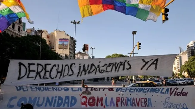 Acampe en Plaza de Mayo derechos indígenas