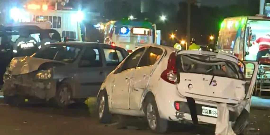 Cinco heridos en un choque múltiple