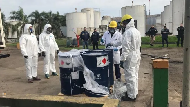 Aduana destruyó 25 mil kilos de un químico utilizado para la elaboración de drogas sintéticas
