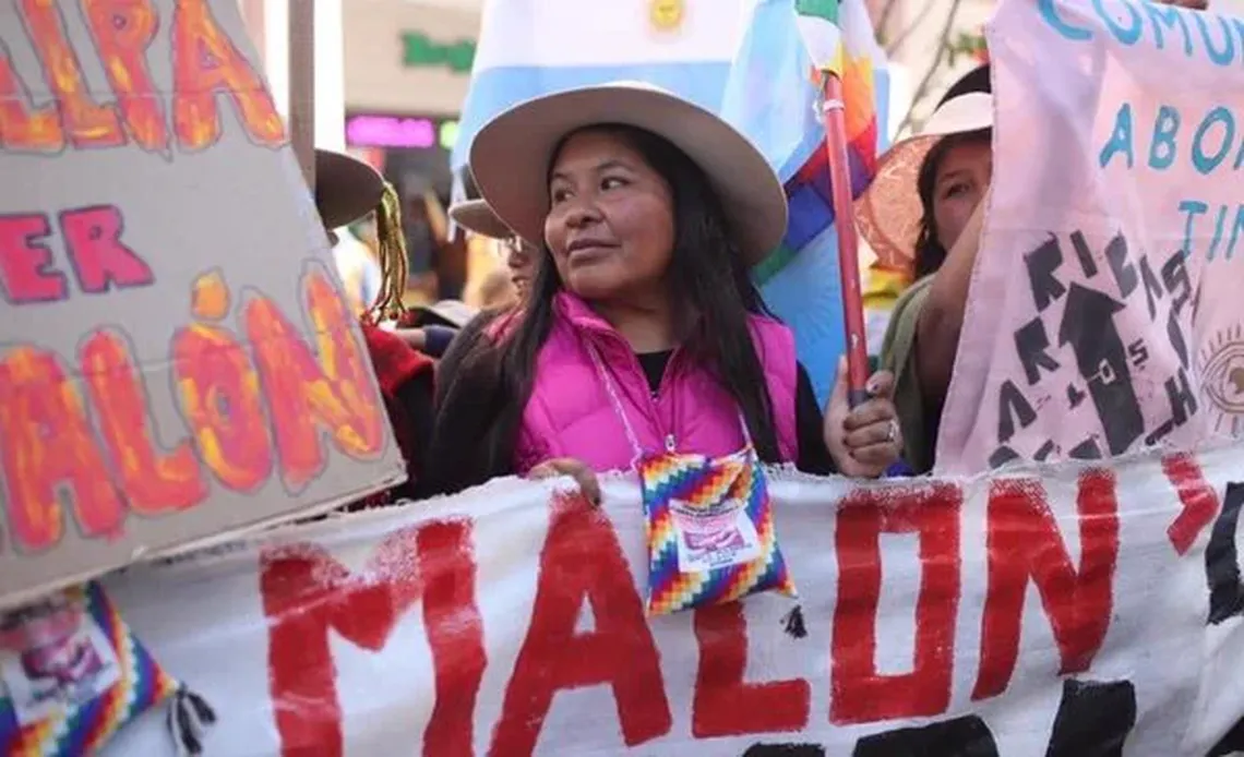 La marcha del Malón de la Paz contra la reforma en Jujuy llega a CABA