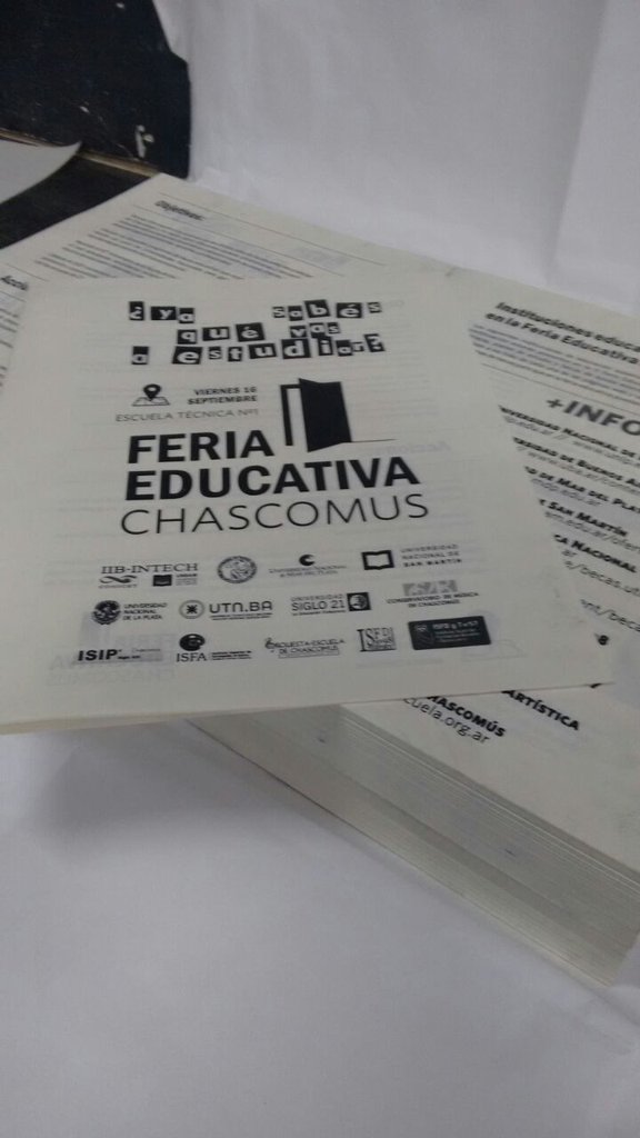 EXPO EDUCATIVA CHASCOMÚS PARA CONOCER LA AMPLIA OFERTA ACADÉMICA QUE HAY EN LA CIUDAD