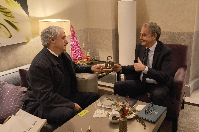 Javier Gastón Se Reunió Con El Expresidente De España José Luis Rodríguez Zapatero