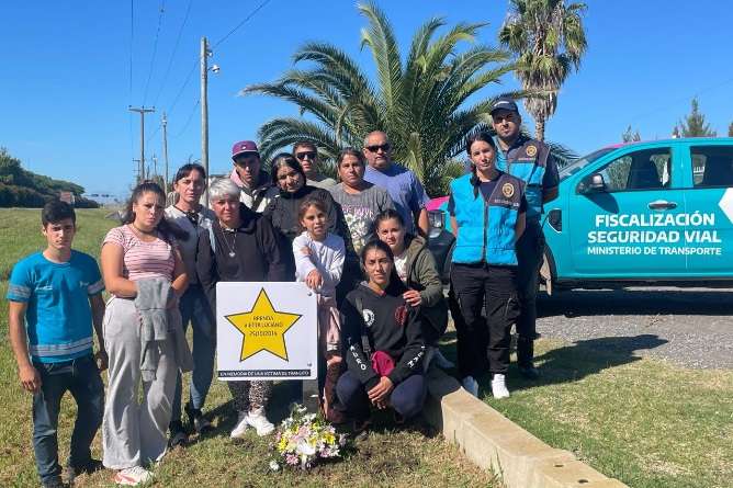 Pintaron una estrella amarilla en ruta 2