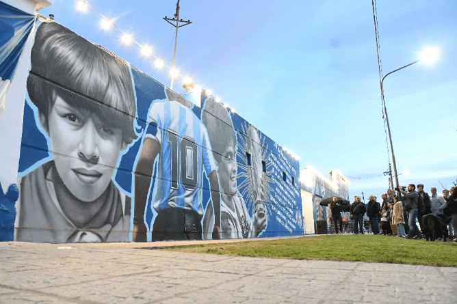 Mural diego maradona