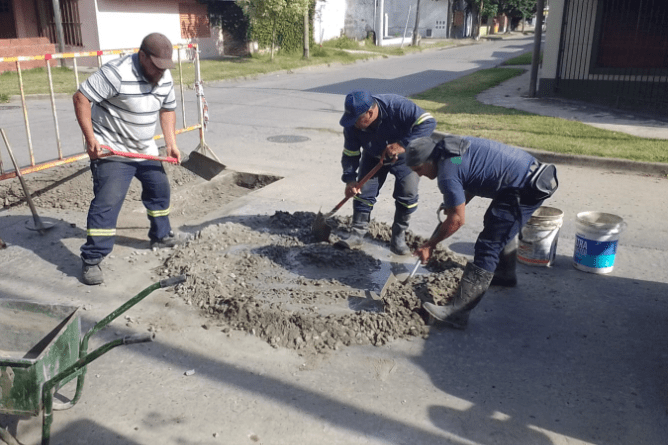 Trabajos de bache